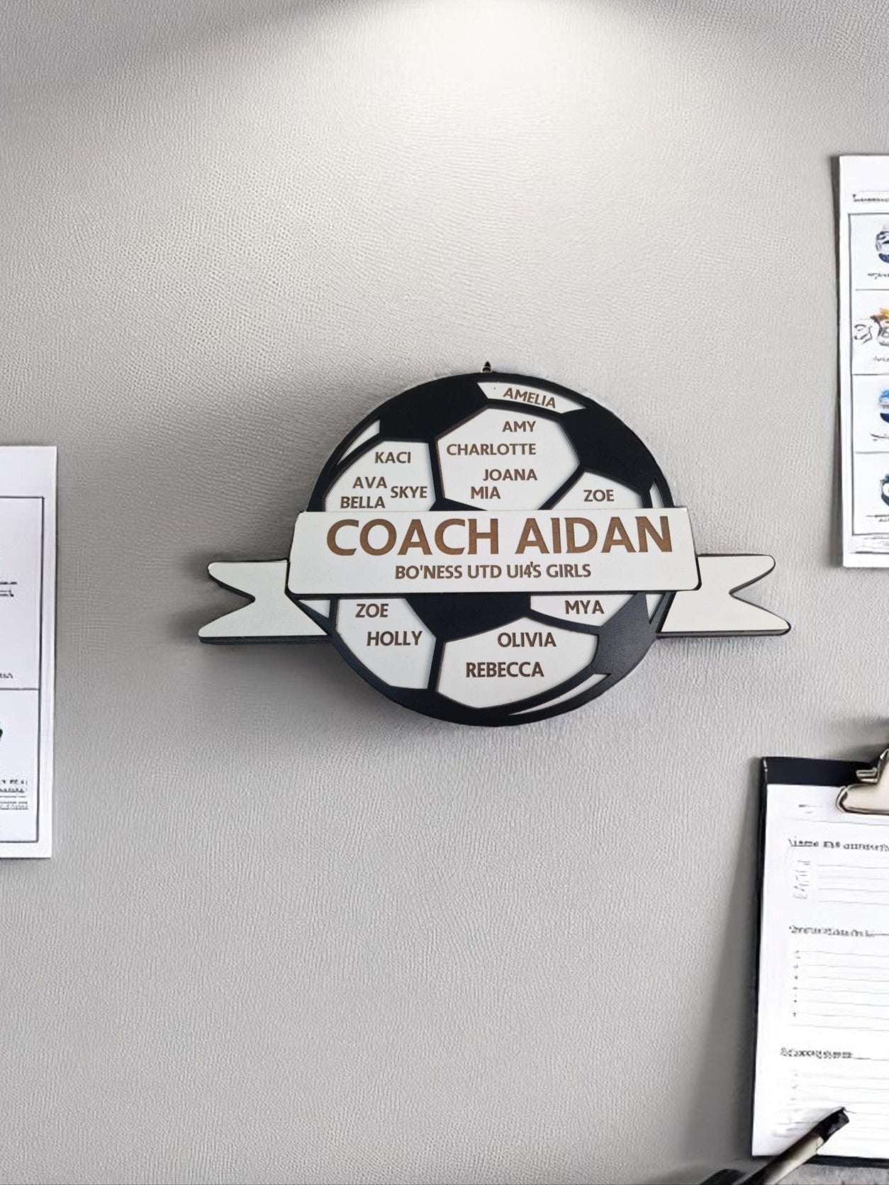 Football coach personalised team gift