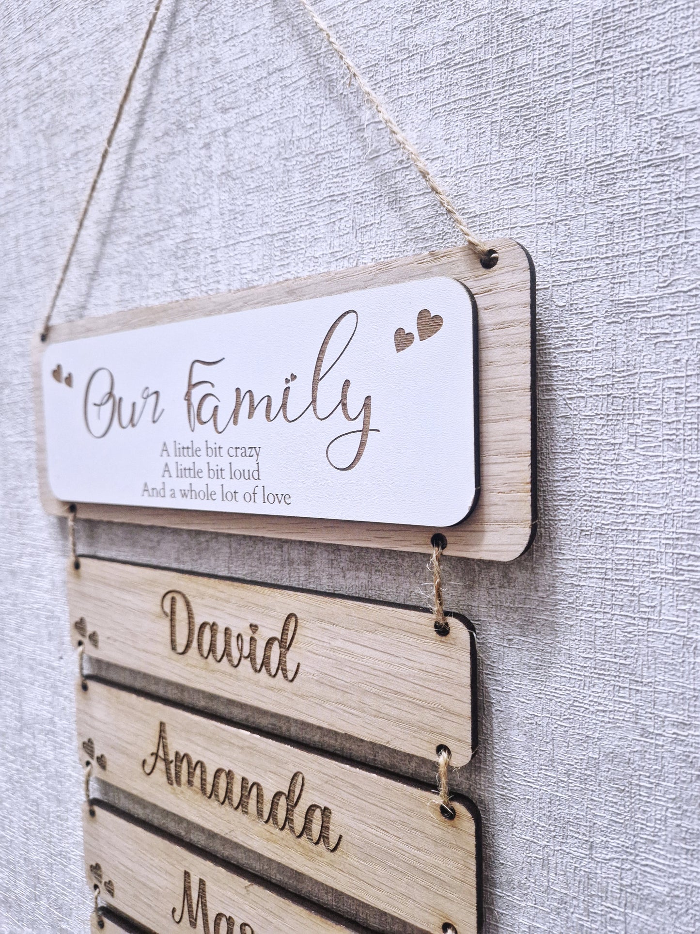 Family hanging wall plaque