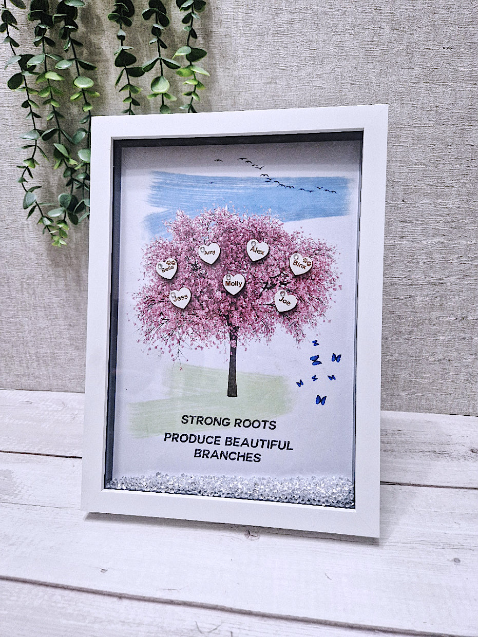 Framed Family Tree Picture Frame,