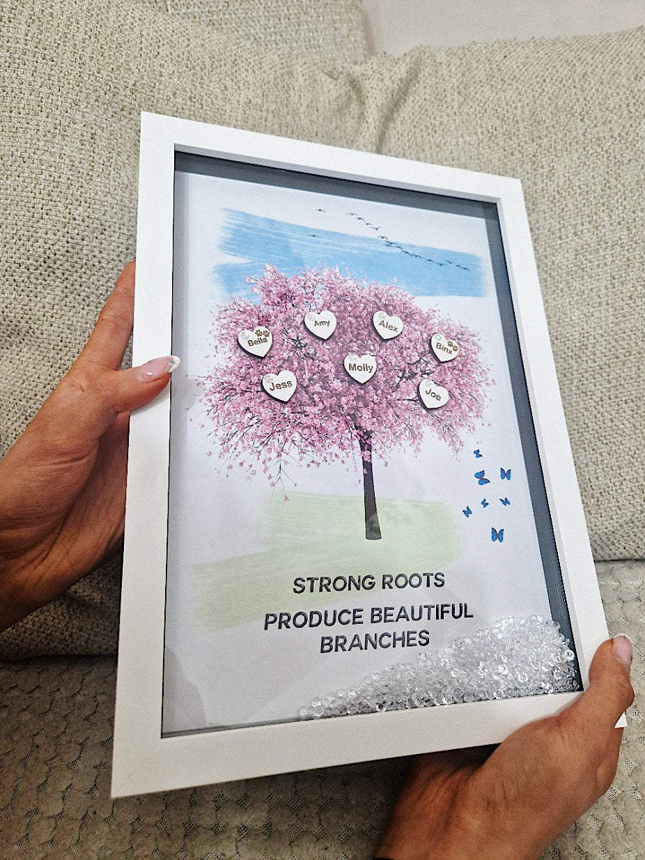 Framed Family Tree Picture Frame,