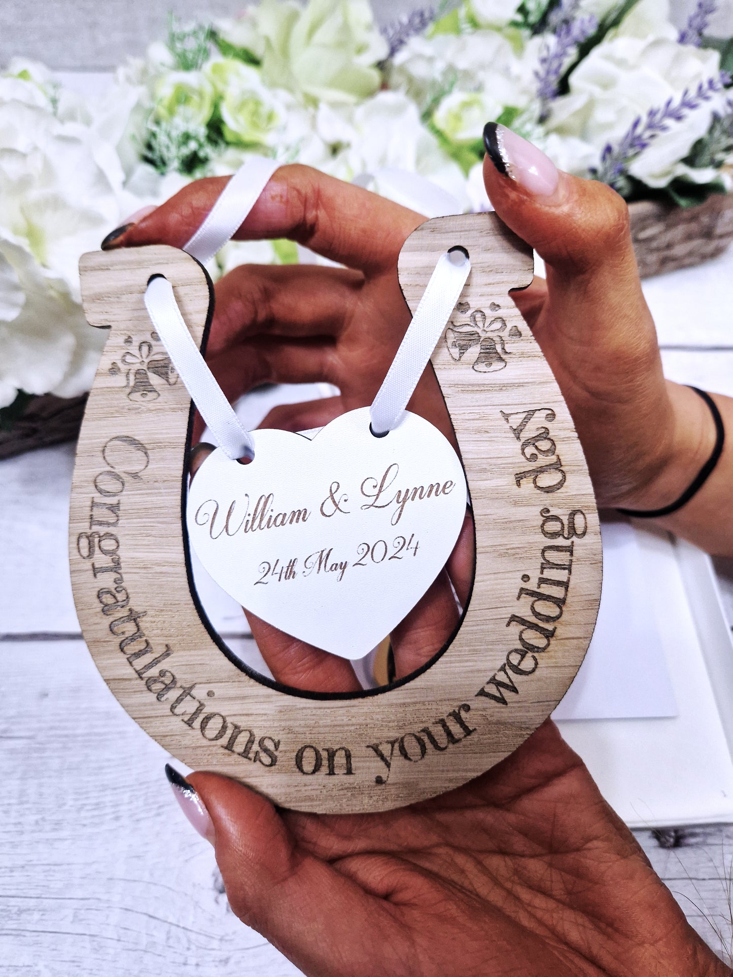 Personalised wedding horse shoe