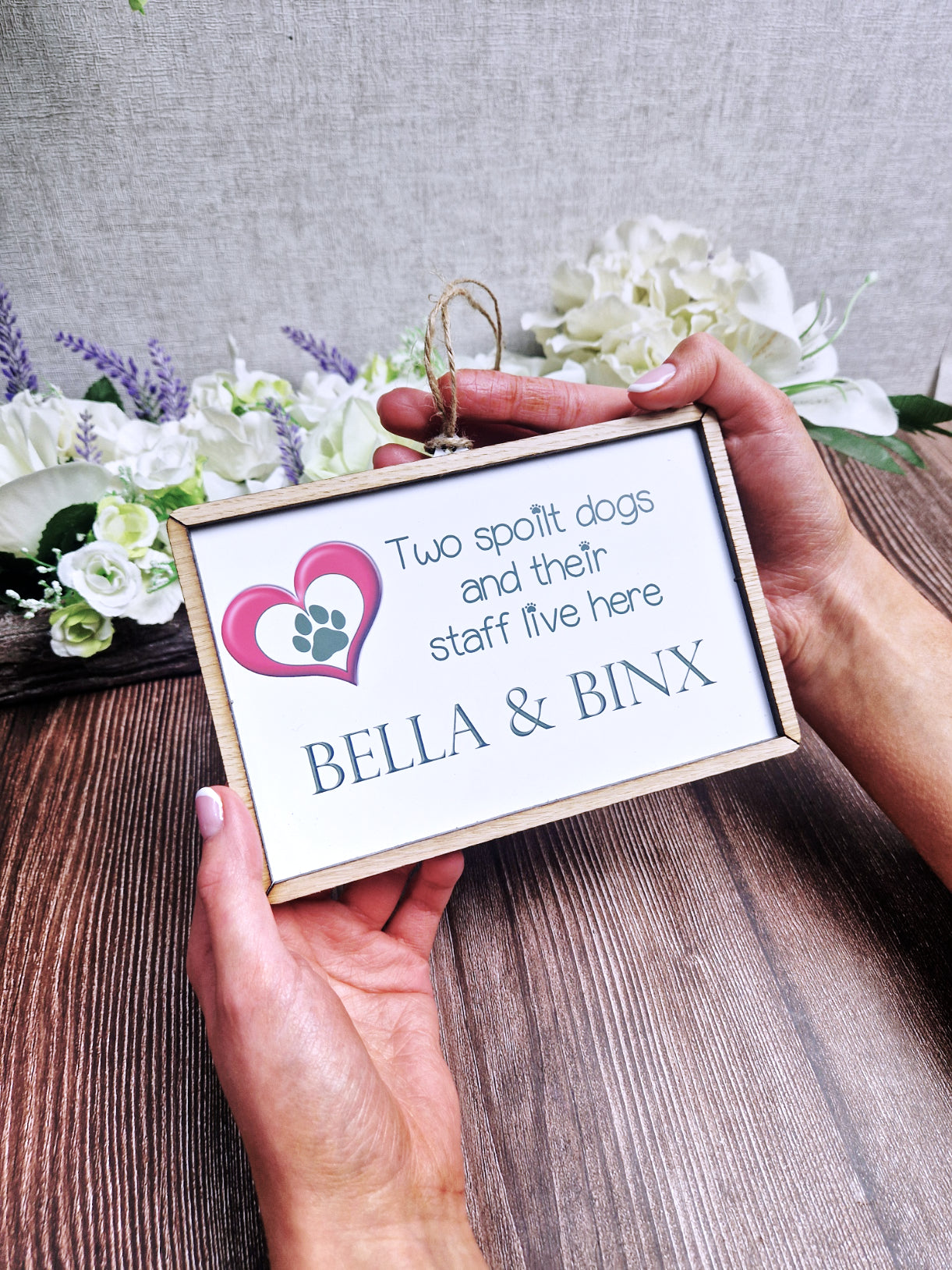 Spoilt pet wall hanging