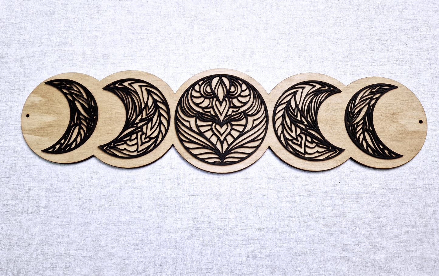 Geometric moon phase wall art