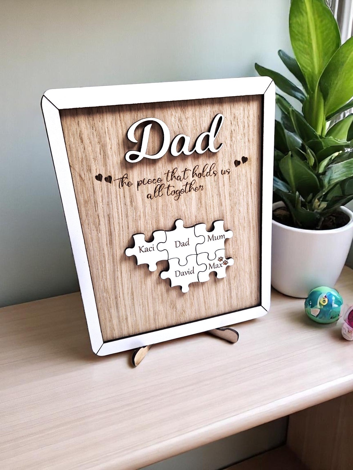 Fathers day gift "the piece that holds us all together"