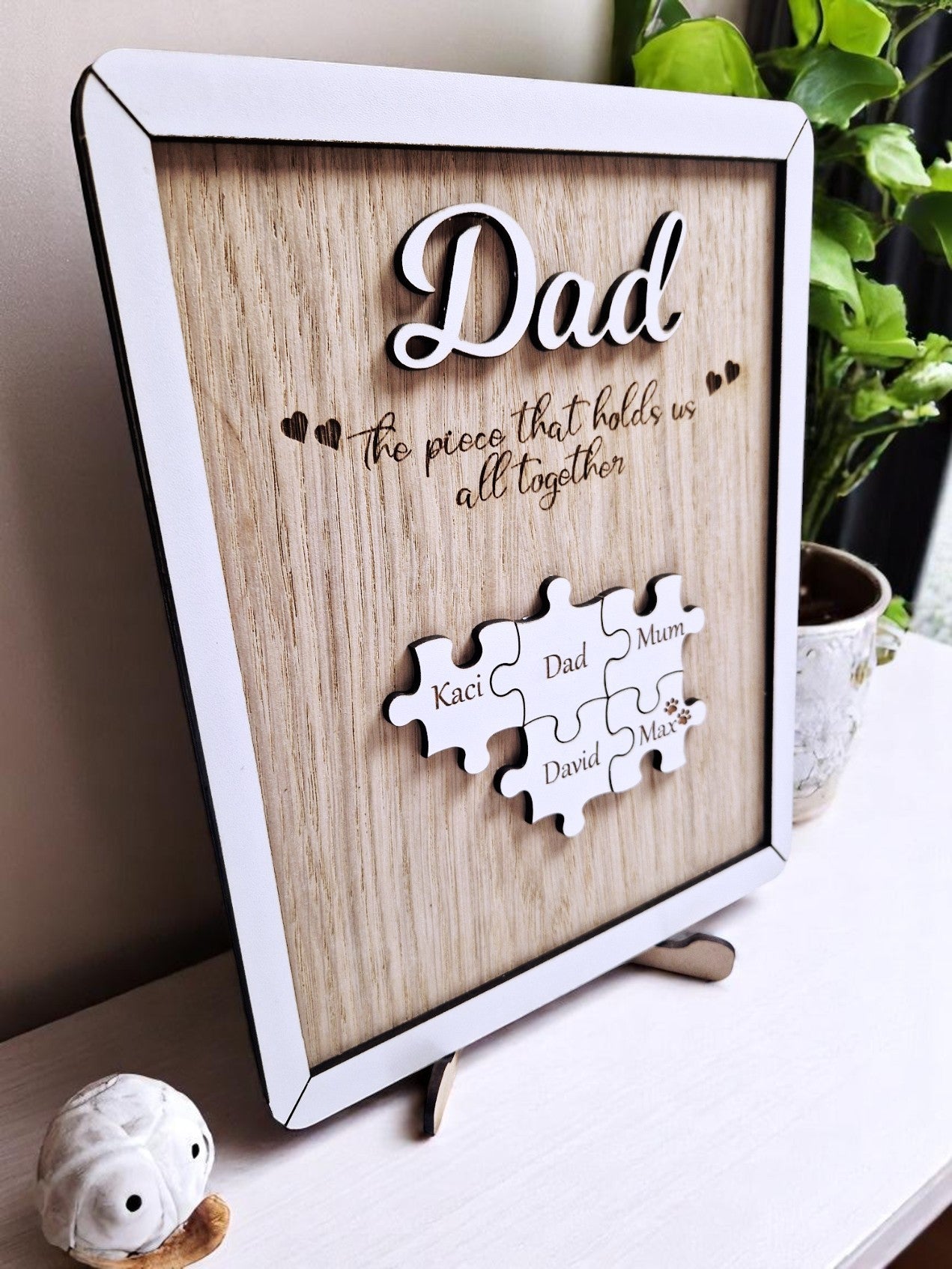 Fathers day gift "the piece that holds us all together"