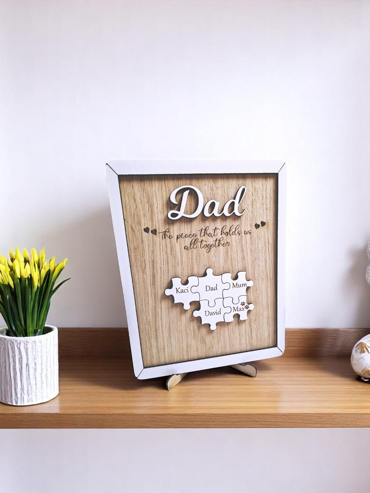 Fathers day gift "the piece that holds us all together"
