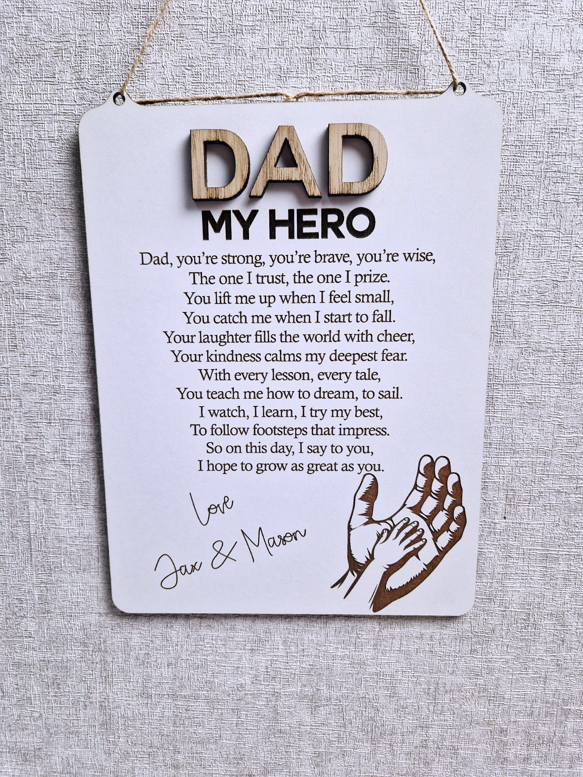 Dad my hero poem