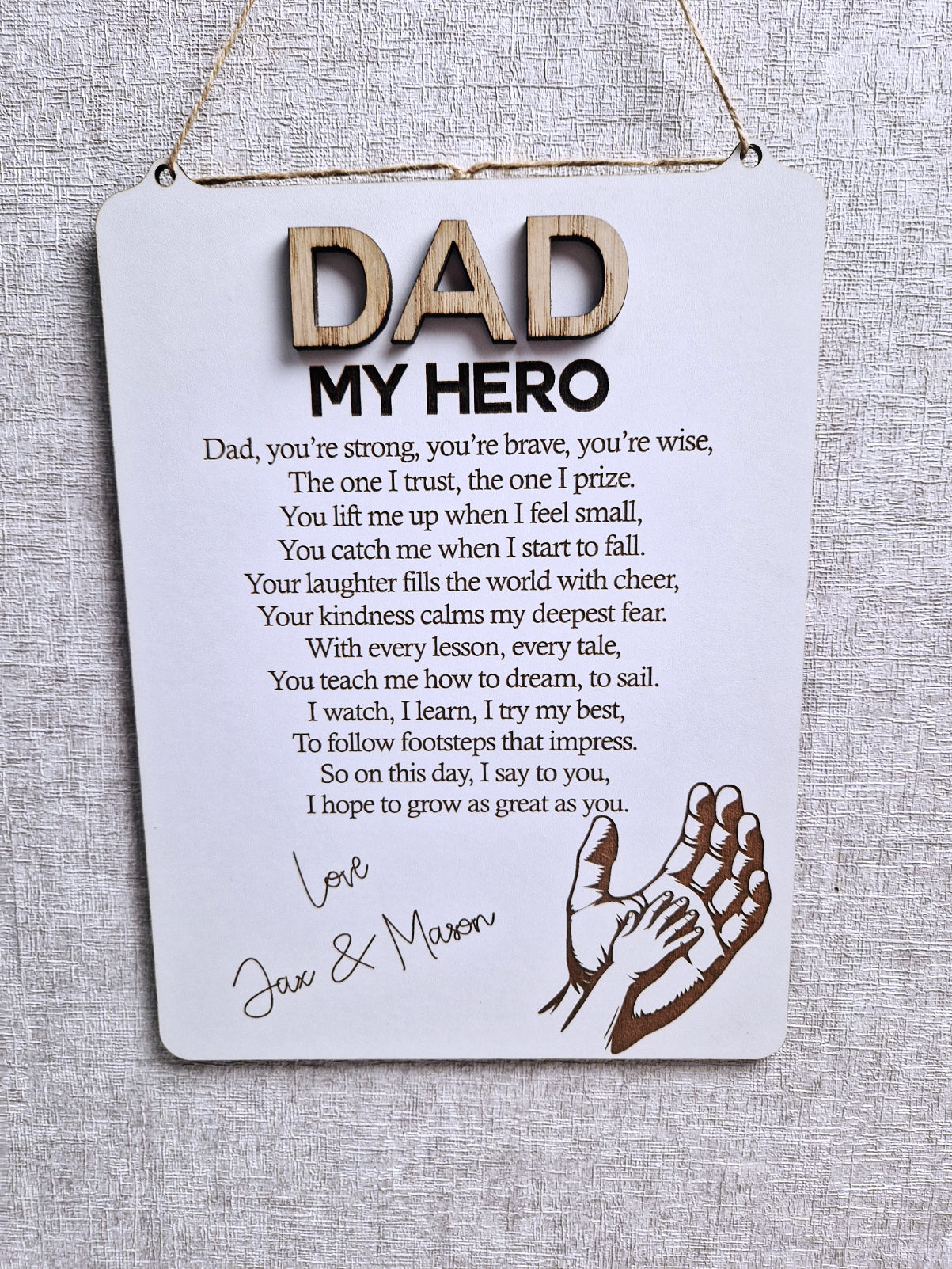 Dad my hero poem