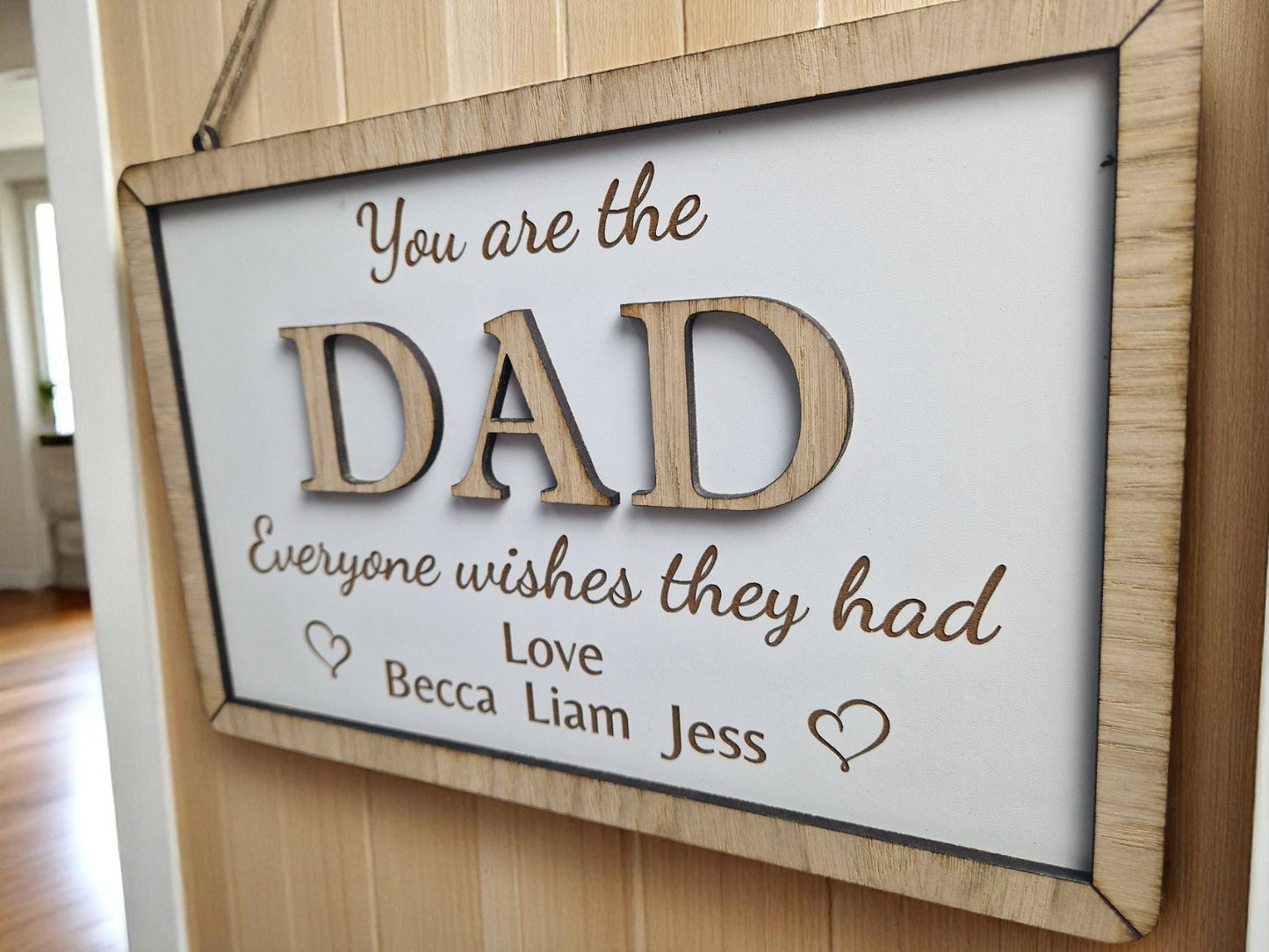 Dad wall plaque fathers day gift