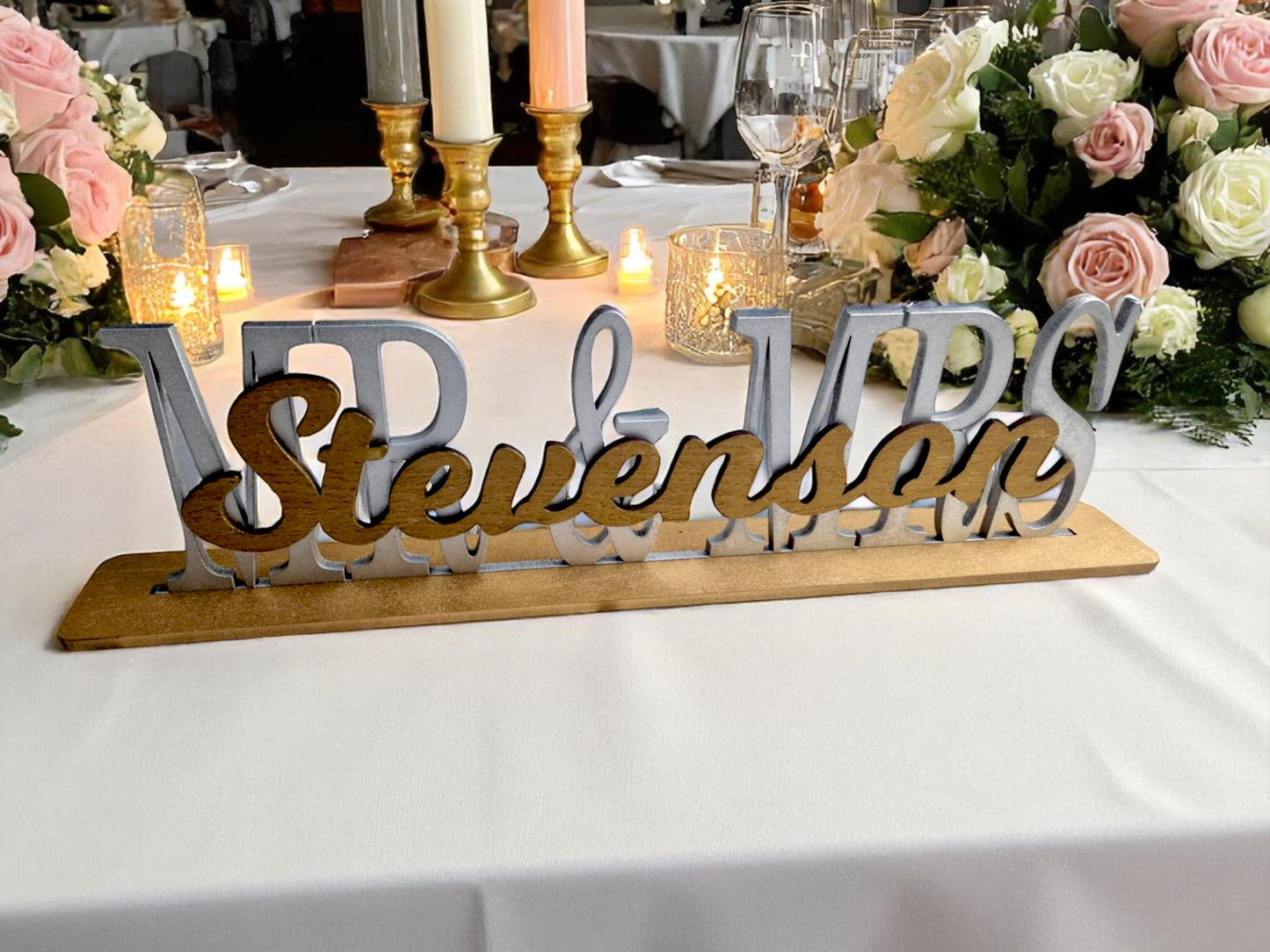 Personalised Wedding top table sign