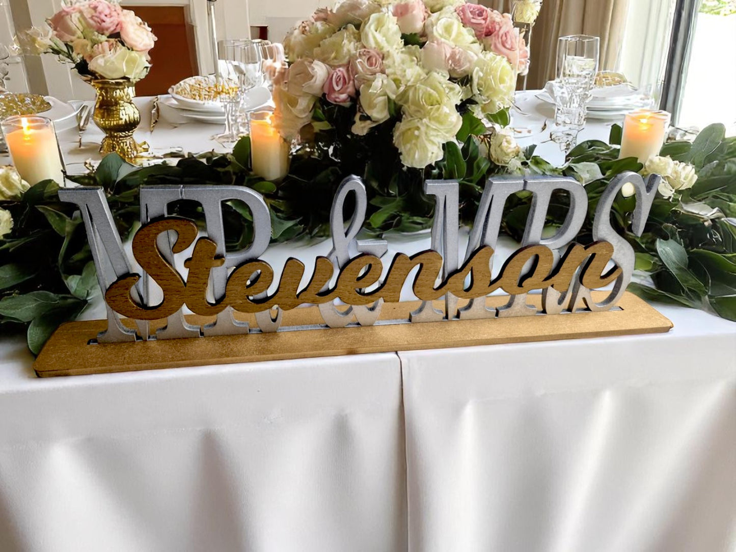 Personalised Wedding top table sign