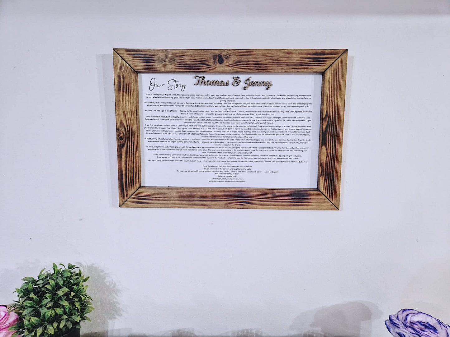 The story of us – Personalised Life Story Keepsake. Our Story