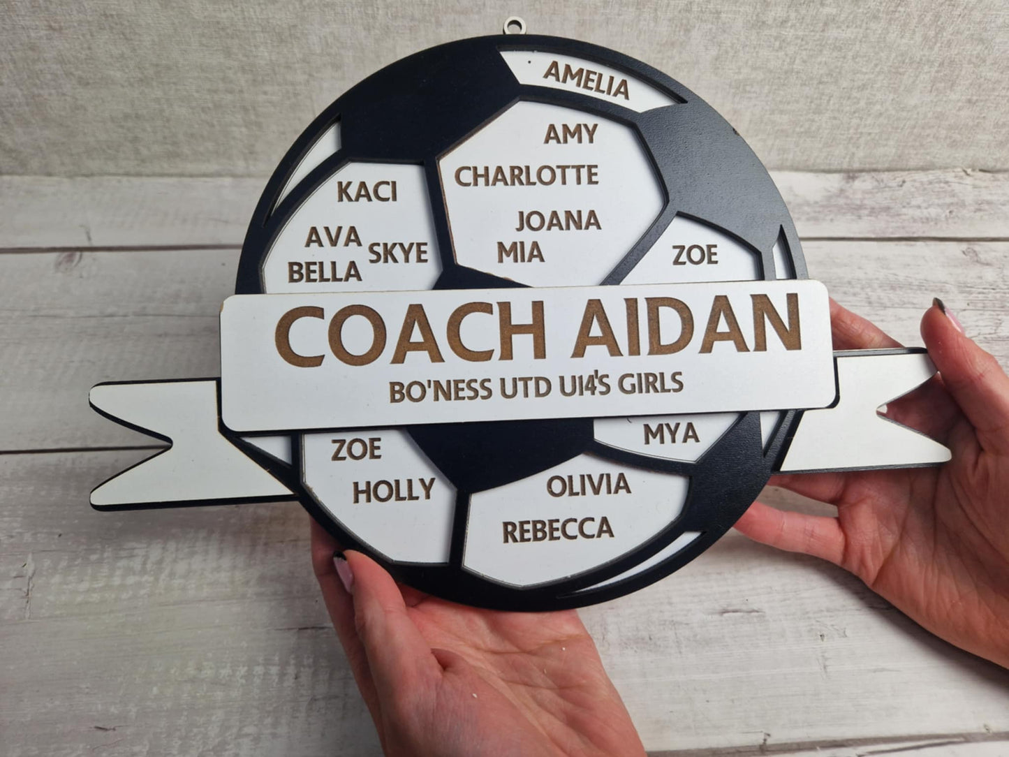 Football coach personalised team gift