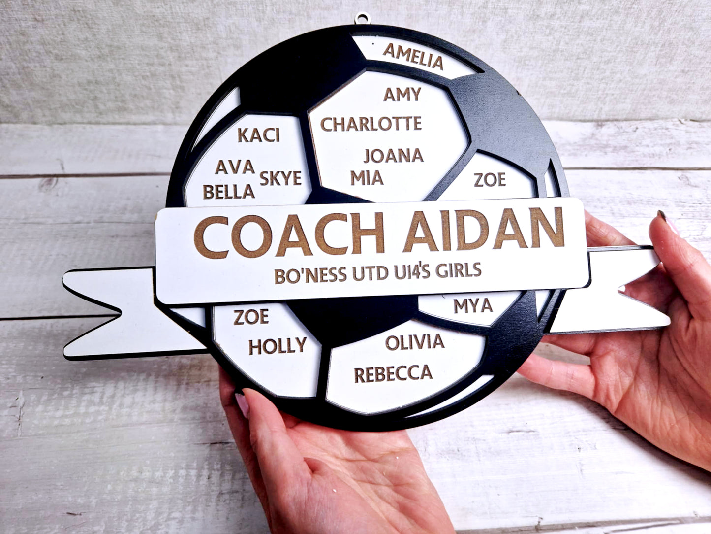 Football coach personalised team gift