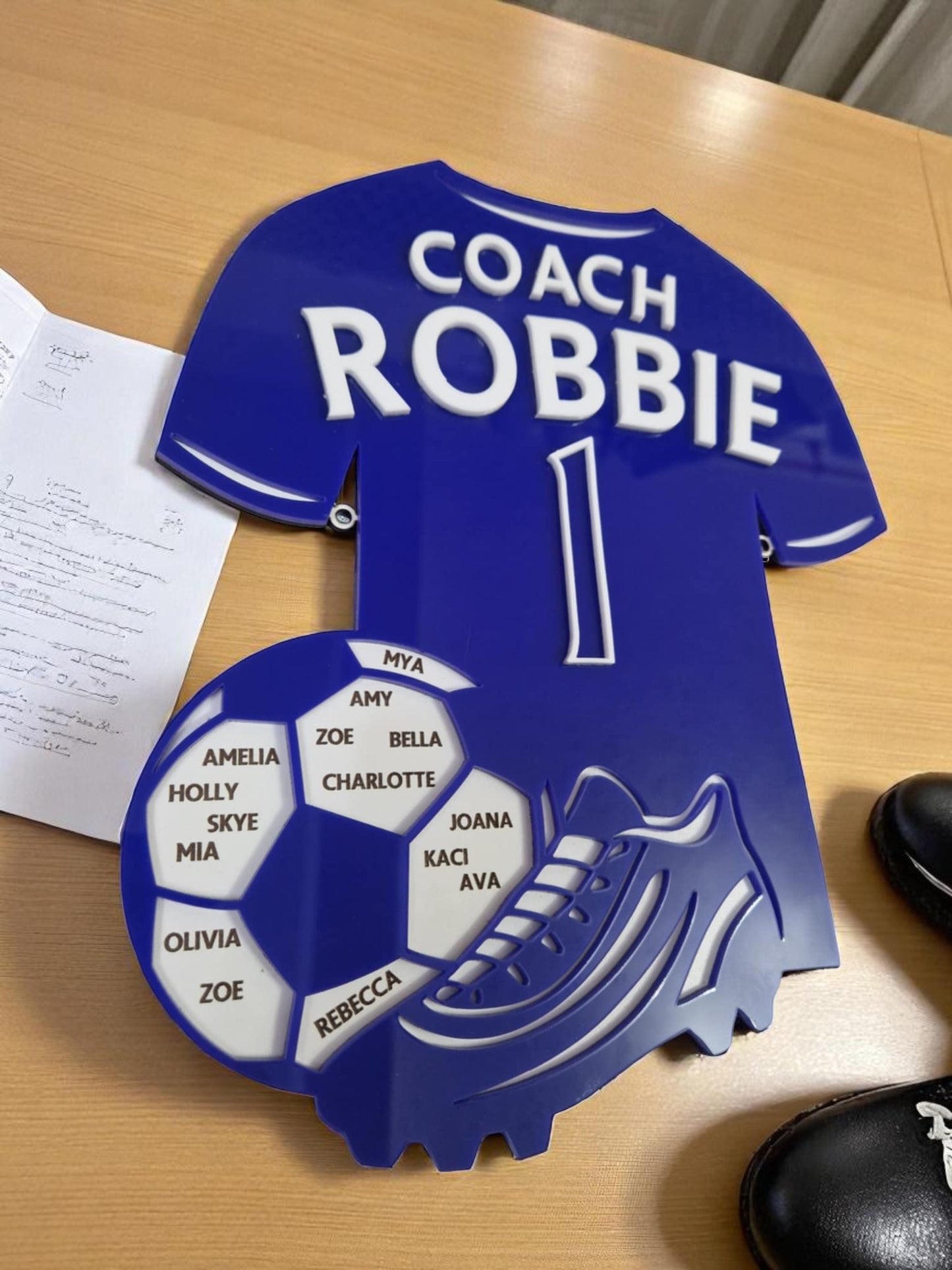 Football coach personalised gift