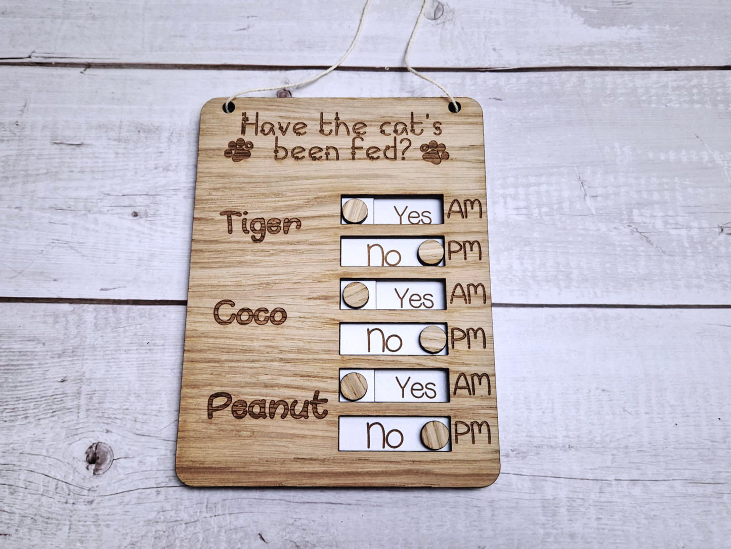 Personalised Pet feeding tracker cat dog