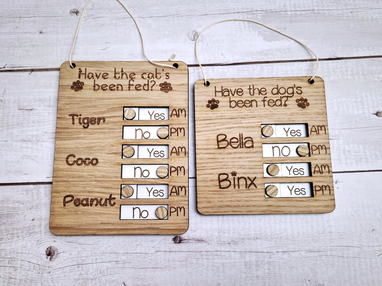Personalised Pet feeding tracker cat dog