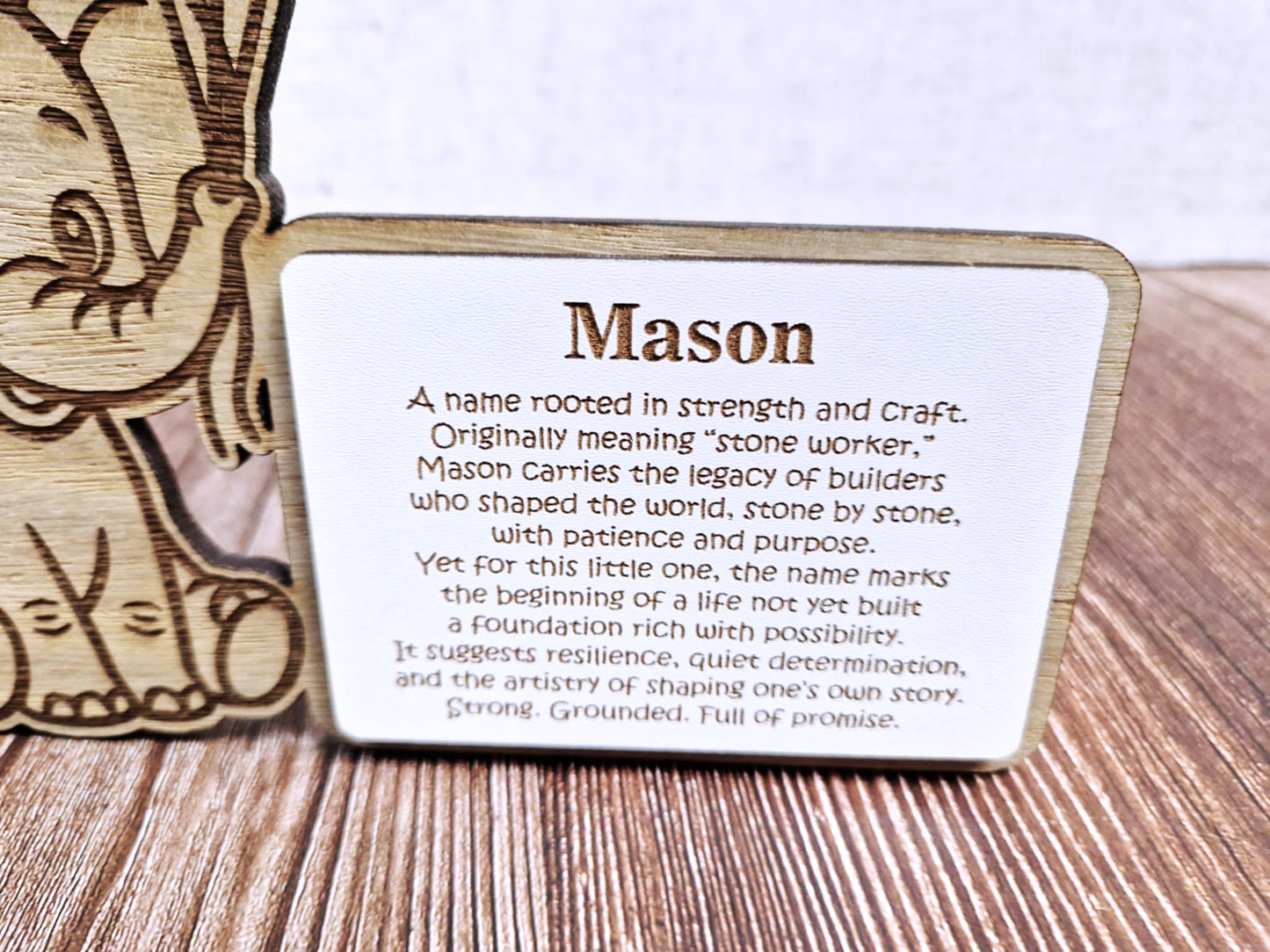 Personalised newborn Name Meaning Plaque