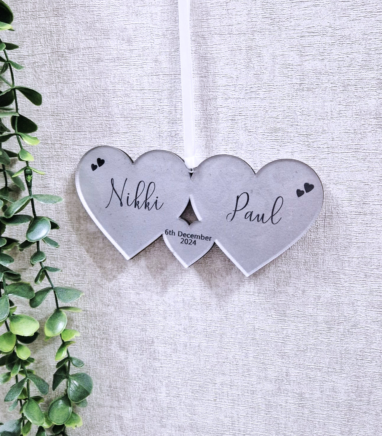 Personalised wedding heart gift