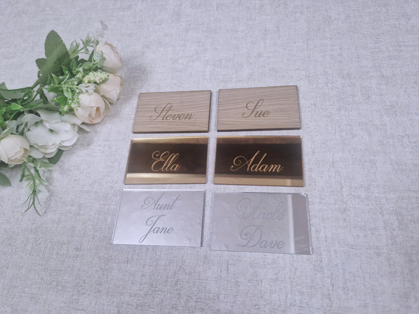 Wedding table place names