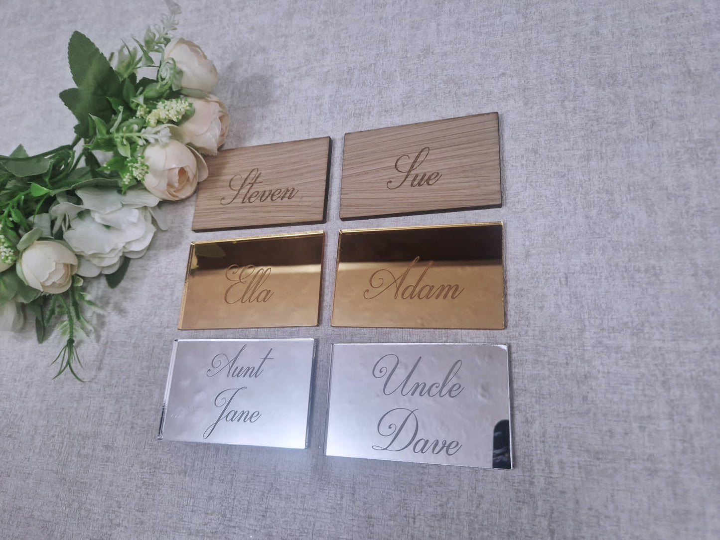 Wedding table place names