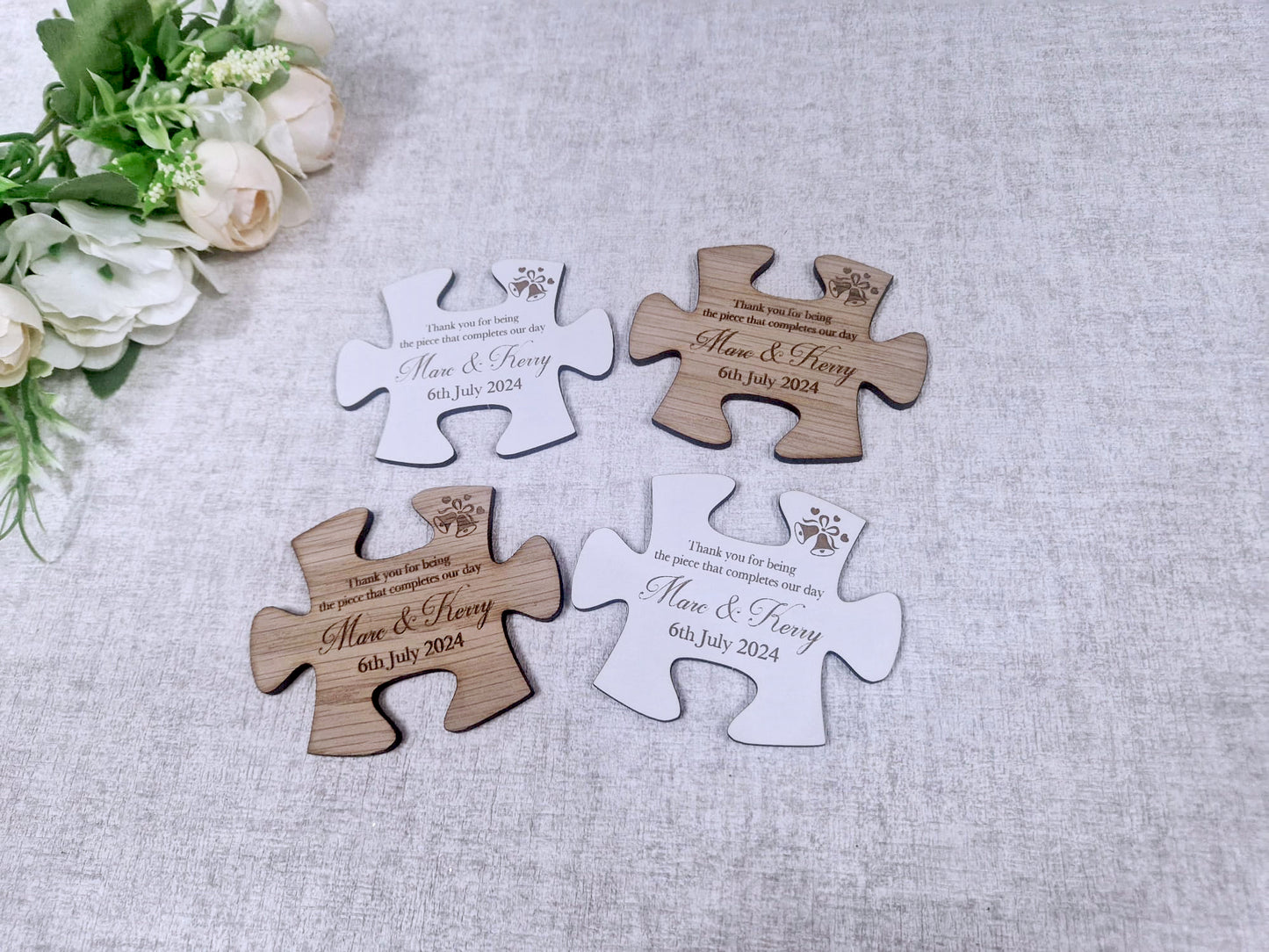 jigsaw piece style Wedding favours