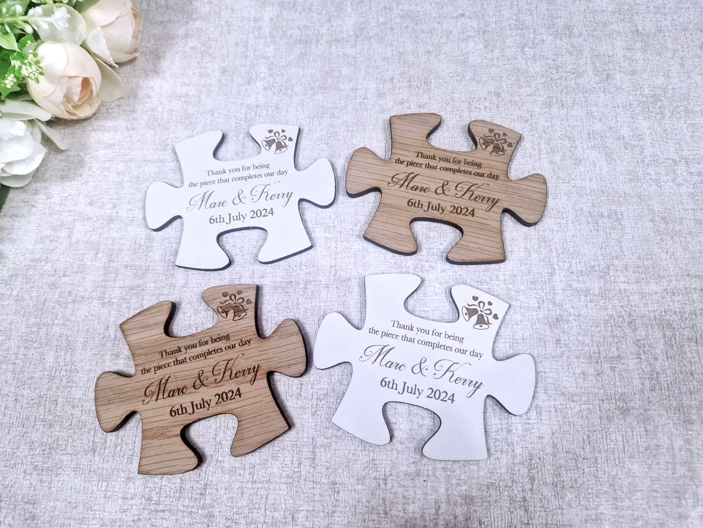 jigsaw piece style Wedding favours