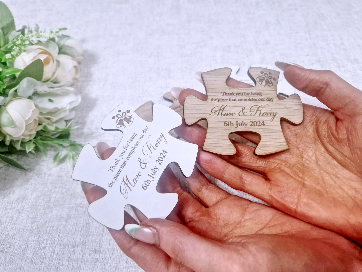 jigsaw piece style Wedding favours