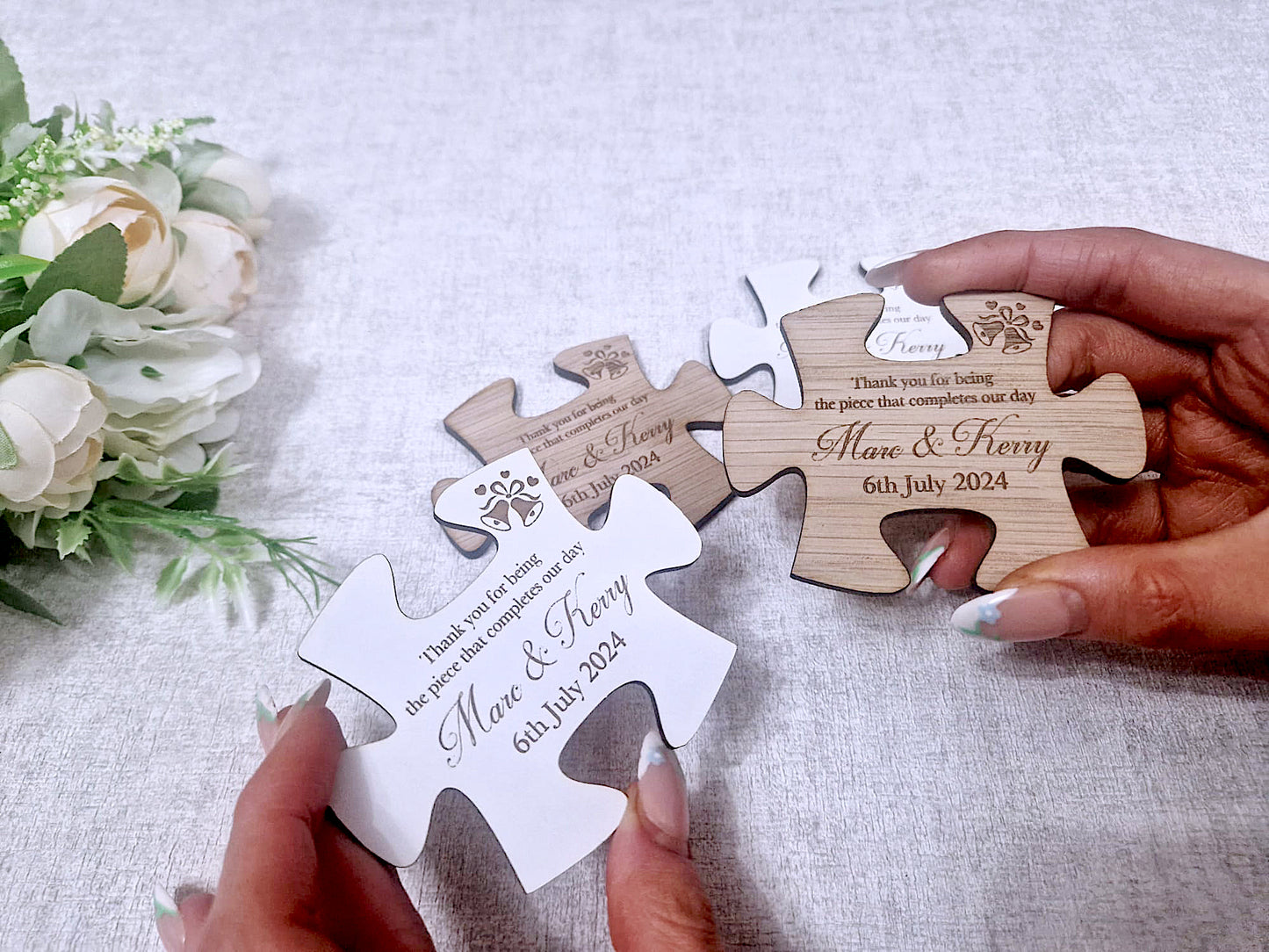 jigsaw piece style Wedding favours