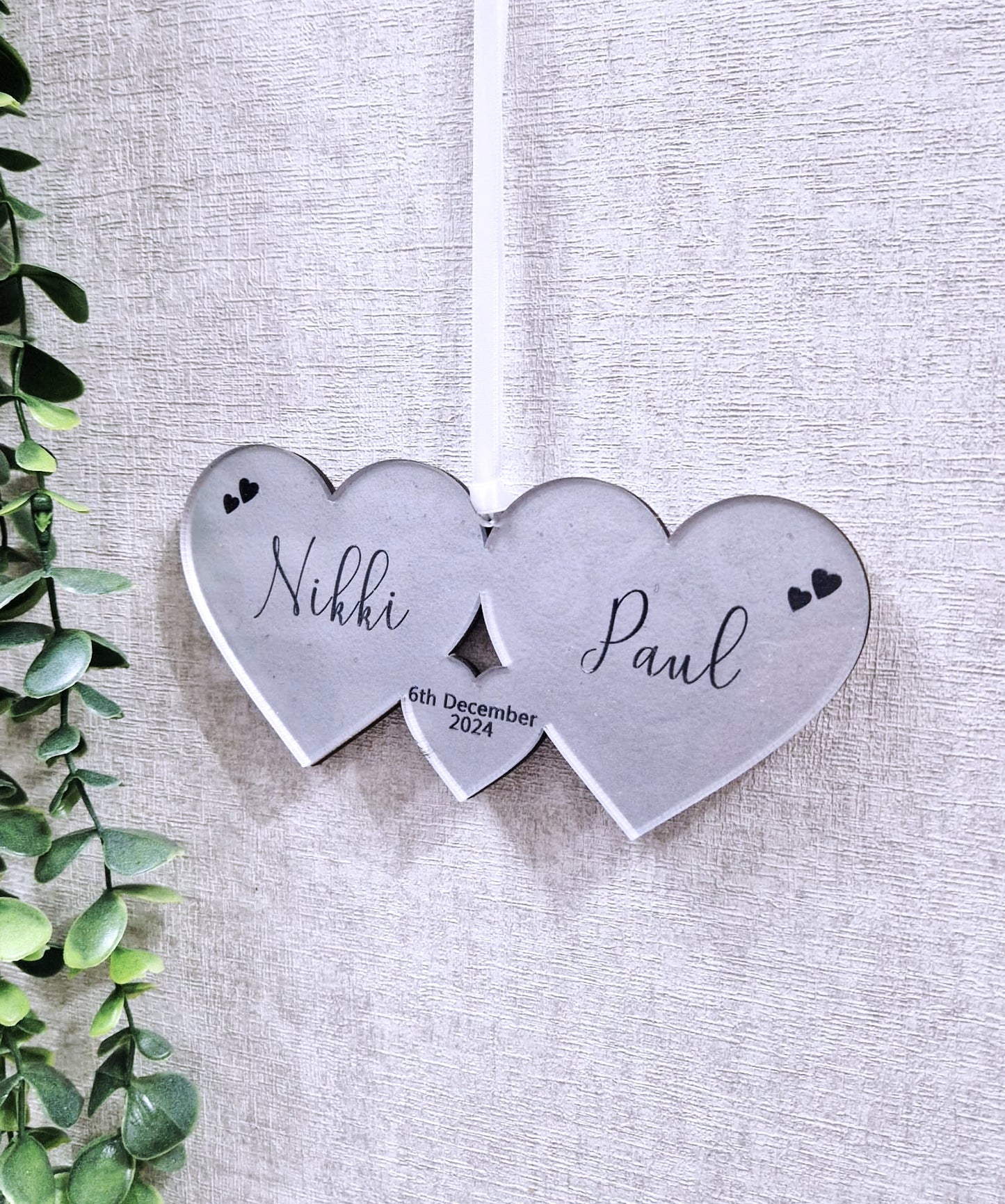 Personalised wedding heart gift