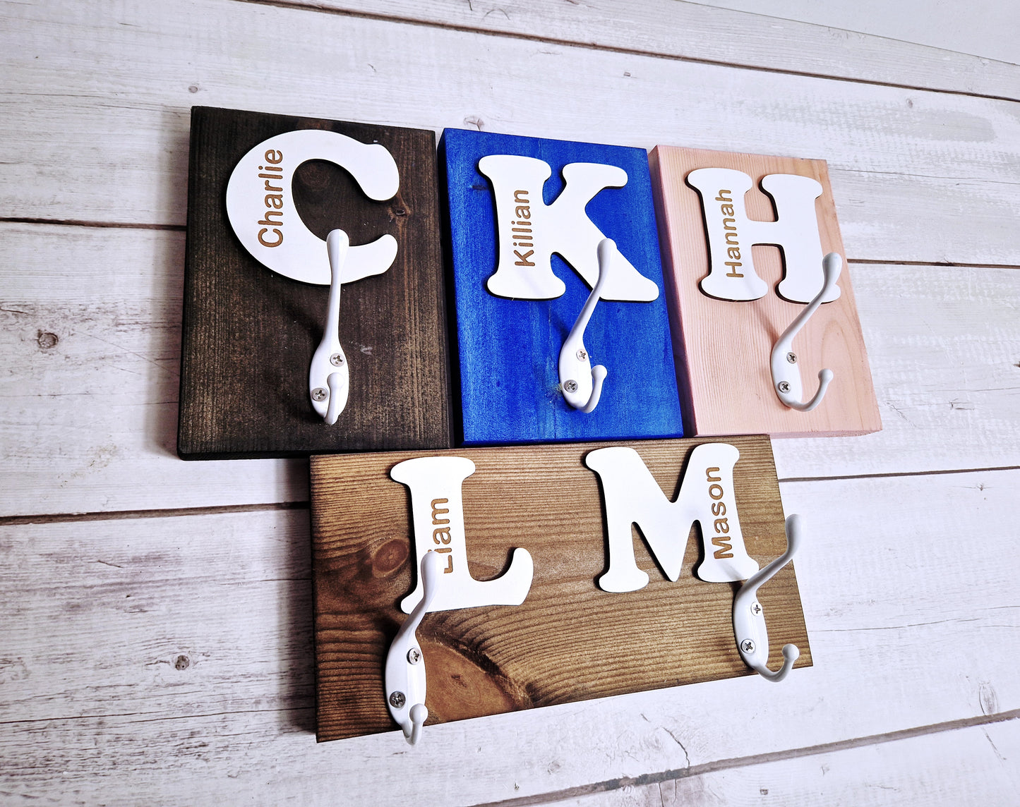 Personalised childrens coat and bag hook
