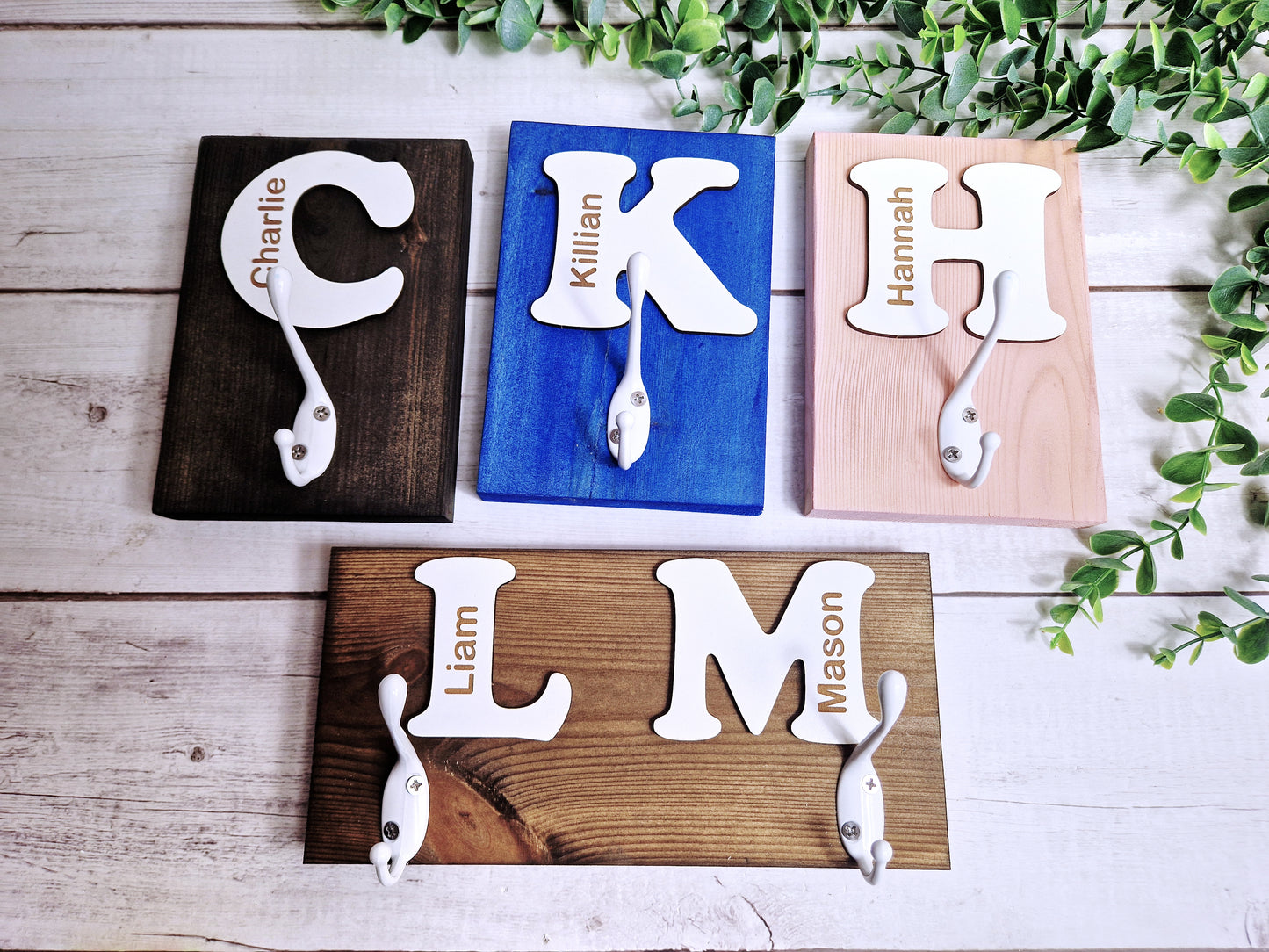Personalised childrens coat and bag hook