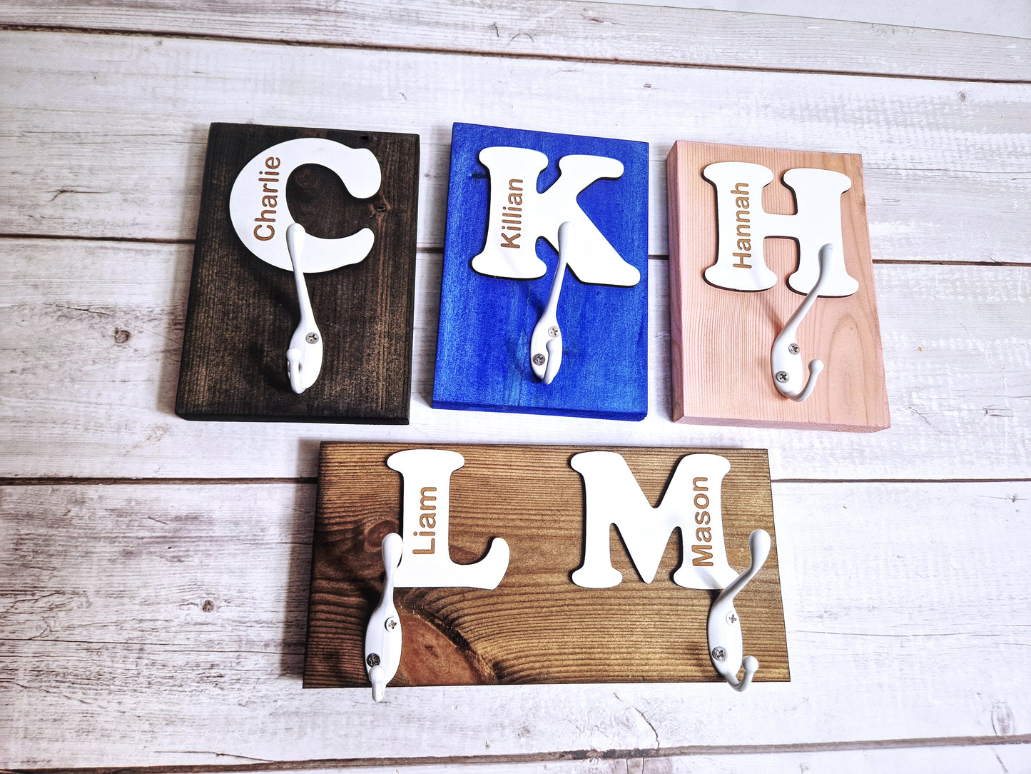 Personalised childrens coat and bag hook