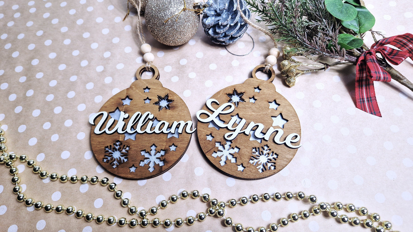 Personalised Christmas tree bauble