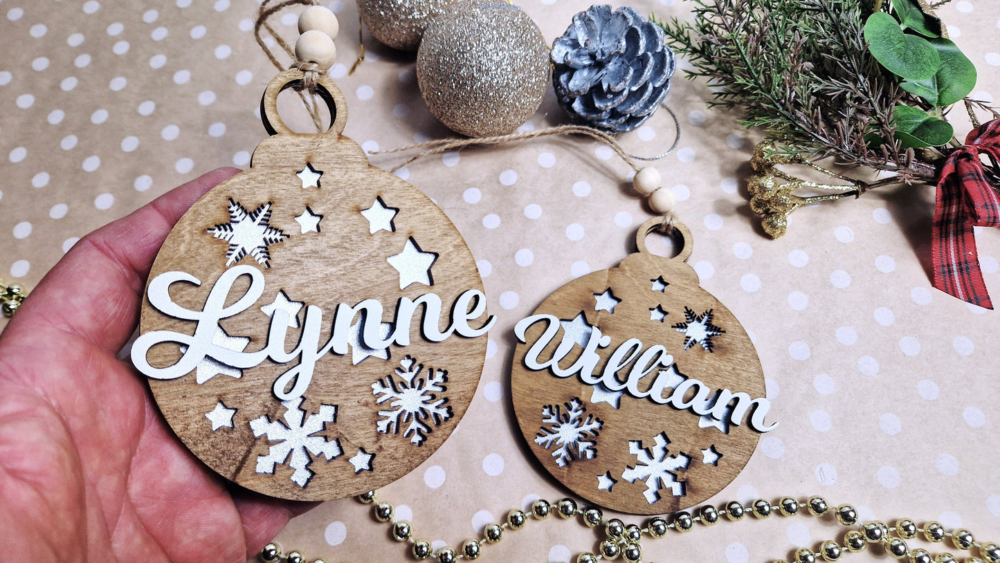 Personalised Christmas tree bauble