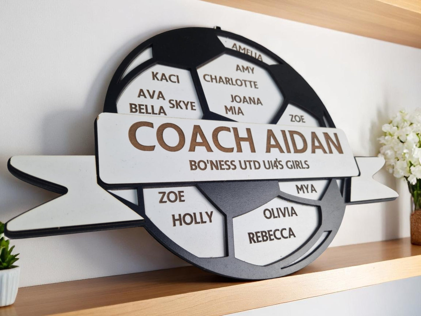 Football coach personalised team gift