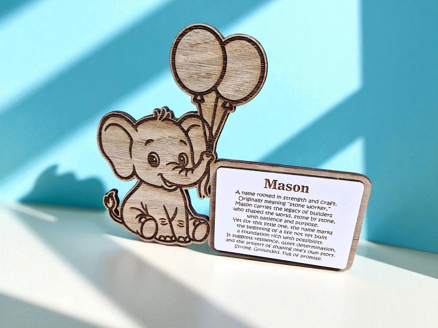 Personalised newborn Name Meaning Plaque