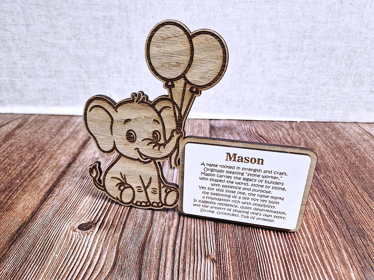 Personalised newborn Name Meaning Plaque