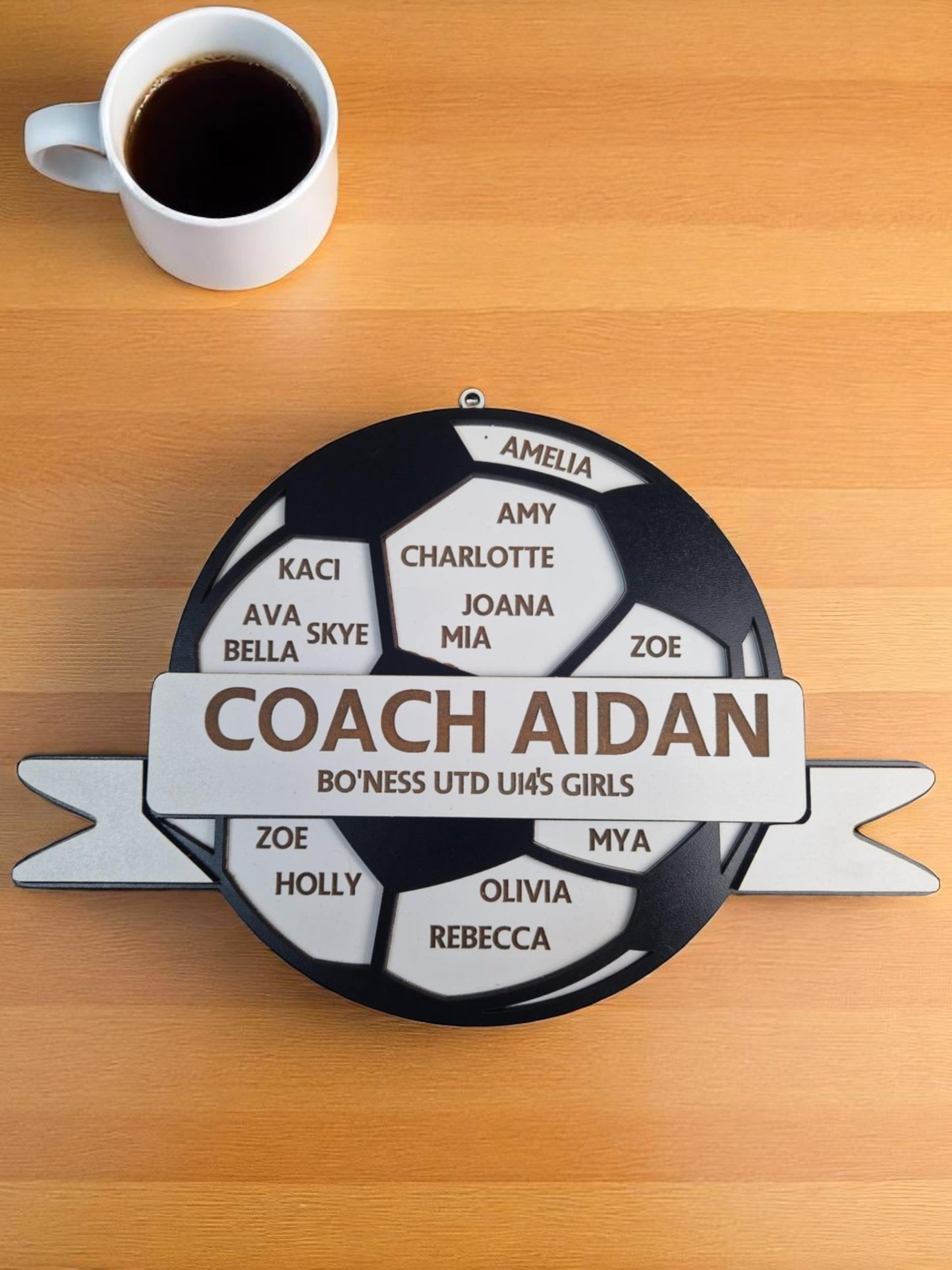 Football coach personalised team gift