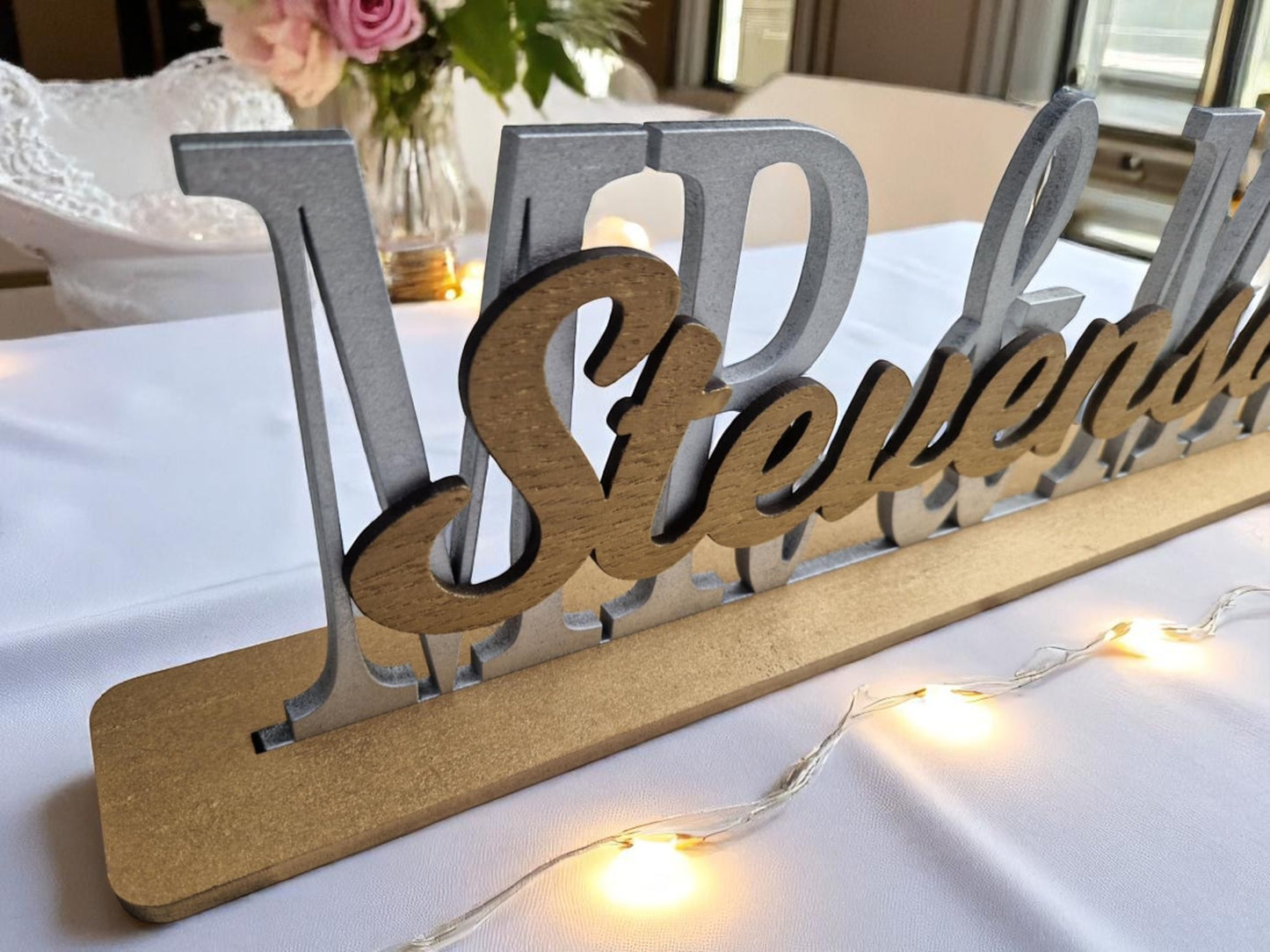 Personalised Wedding top table sign
