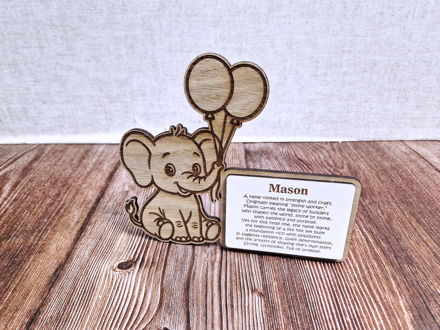 Personalised newborn Name Meaning Plaque
