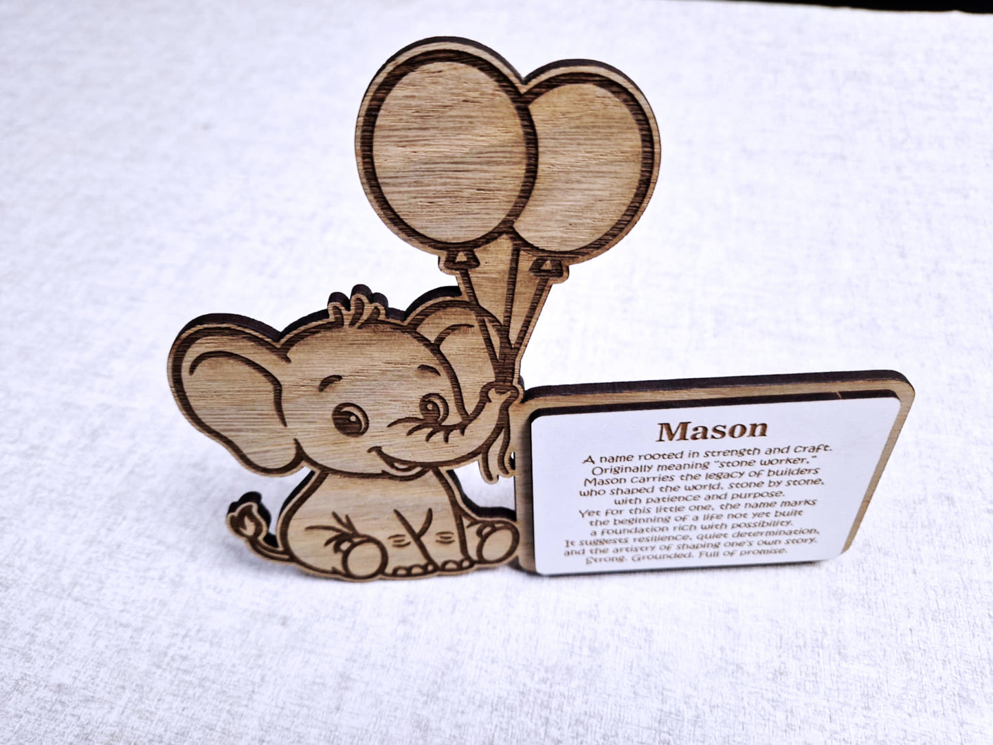 Personalised newborn Name Meaning Plaque