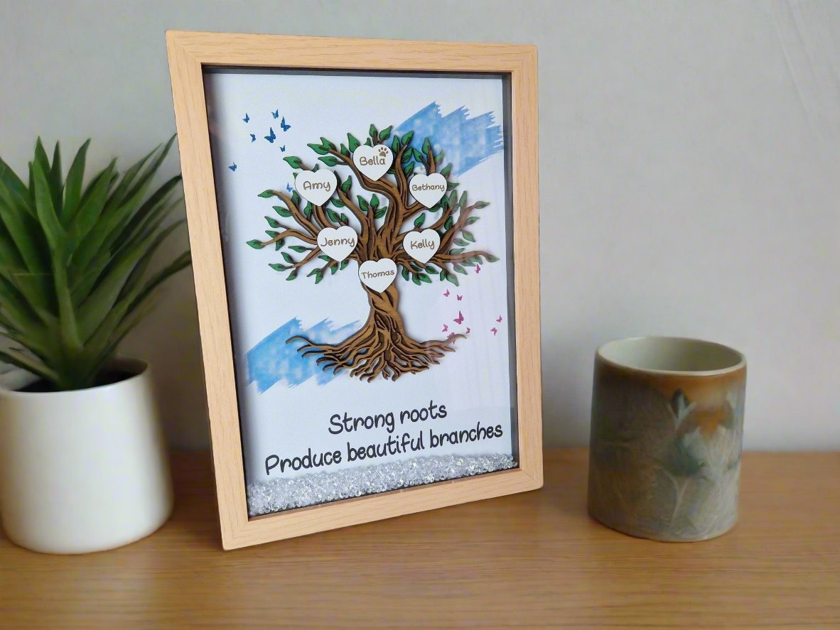Framed Family Tree Picture Frame,