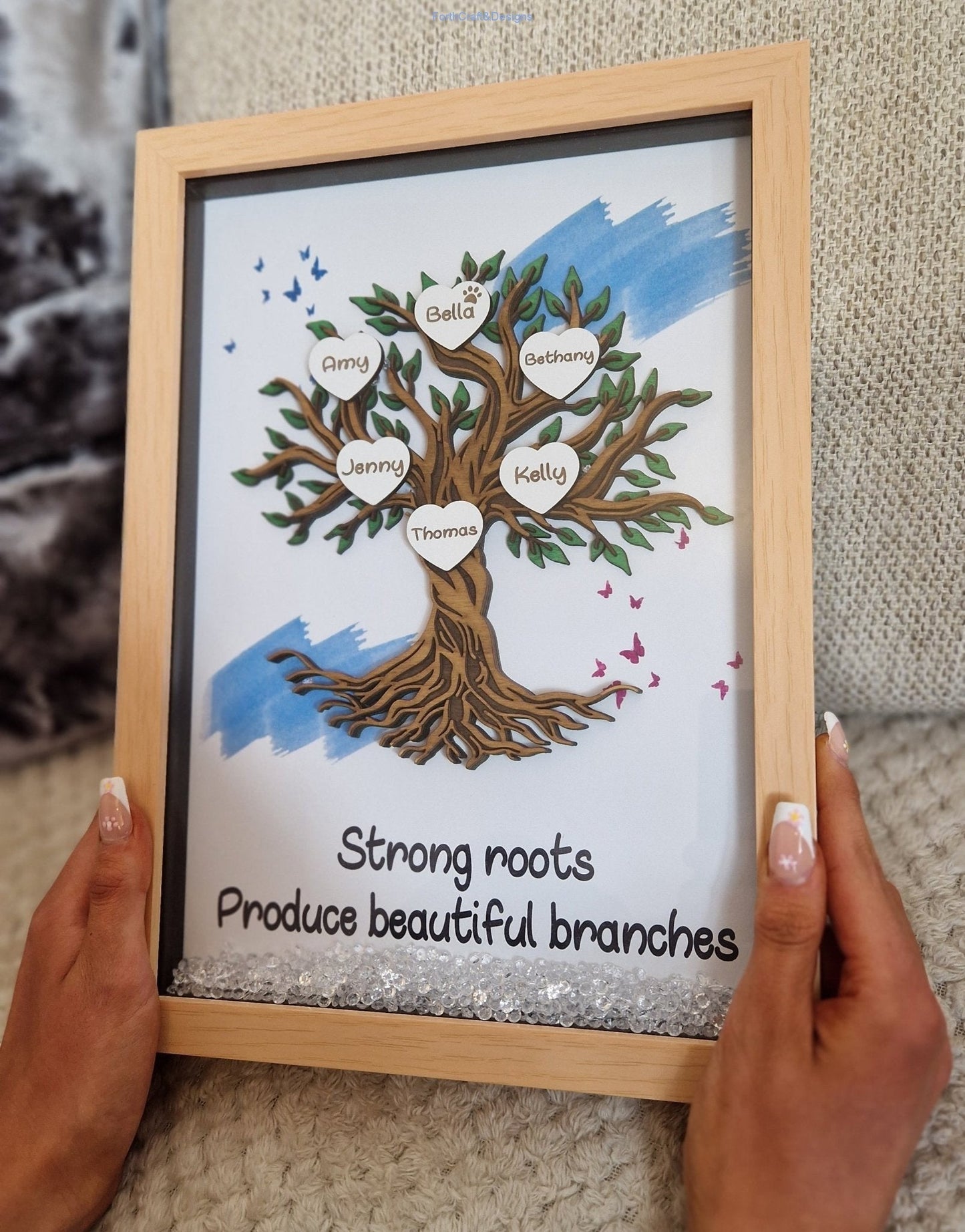 Framed Family Tree Picture Frame,