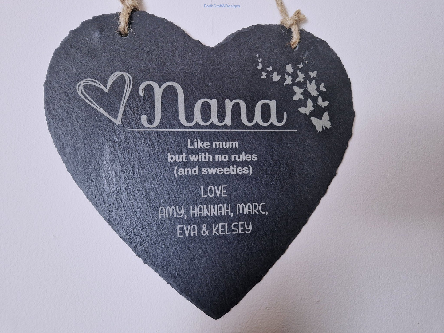 Grandma slate heart gift