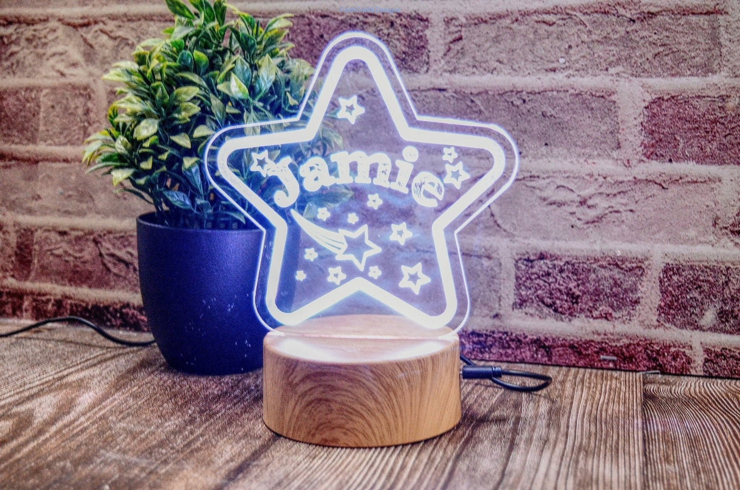 LED night light , personalised sign, custom light,Star spape