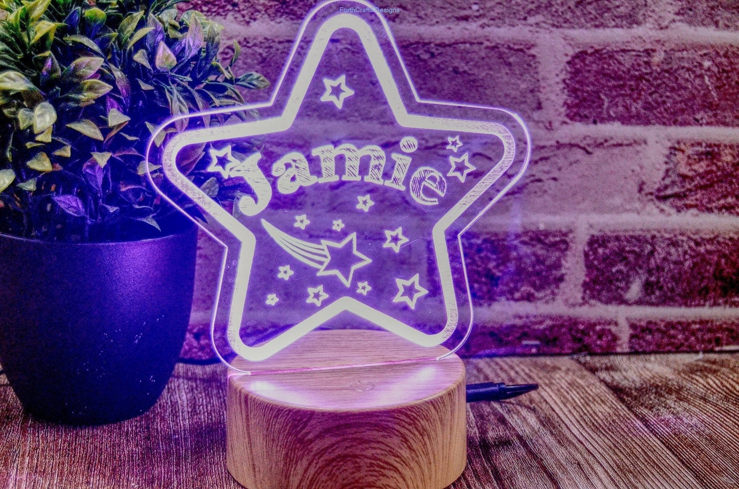 LED night light , personalised sign, custom light,Star spape