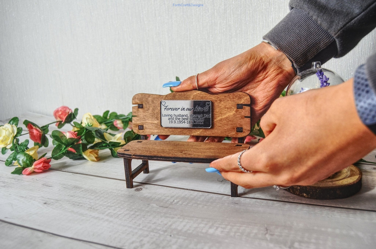 memorial bench gift ornament