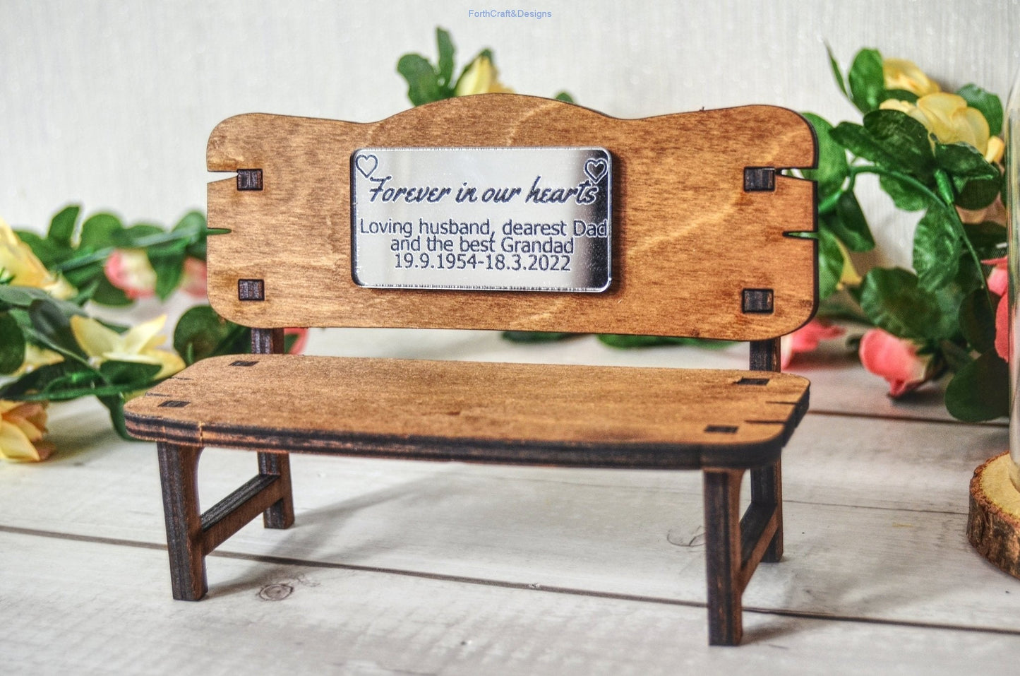 memorial bench gift ornament