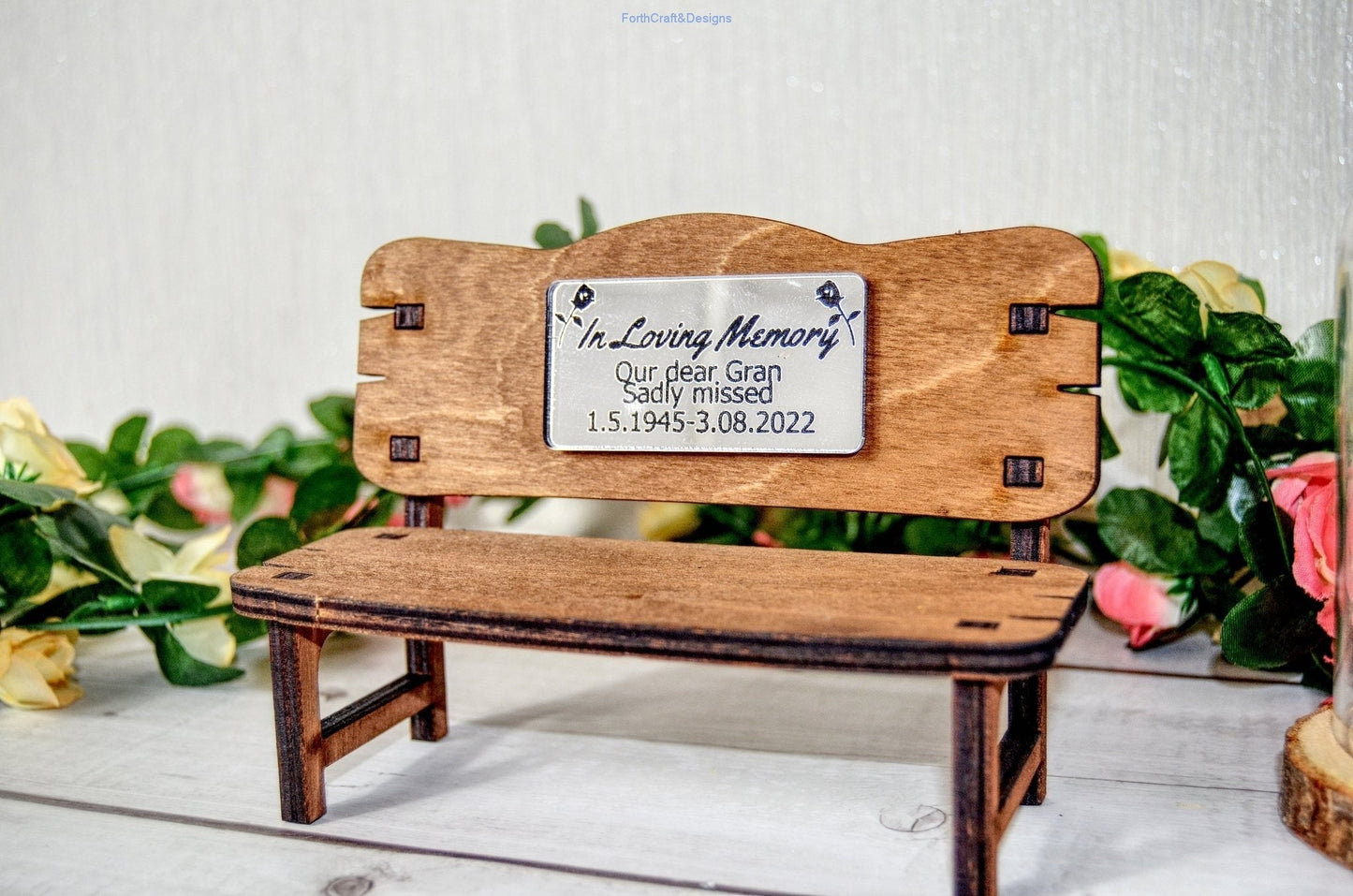 memorial bench gift ornament